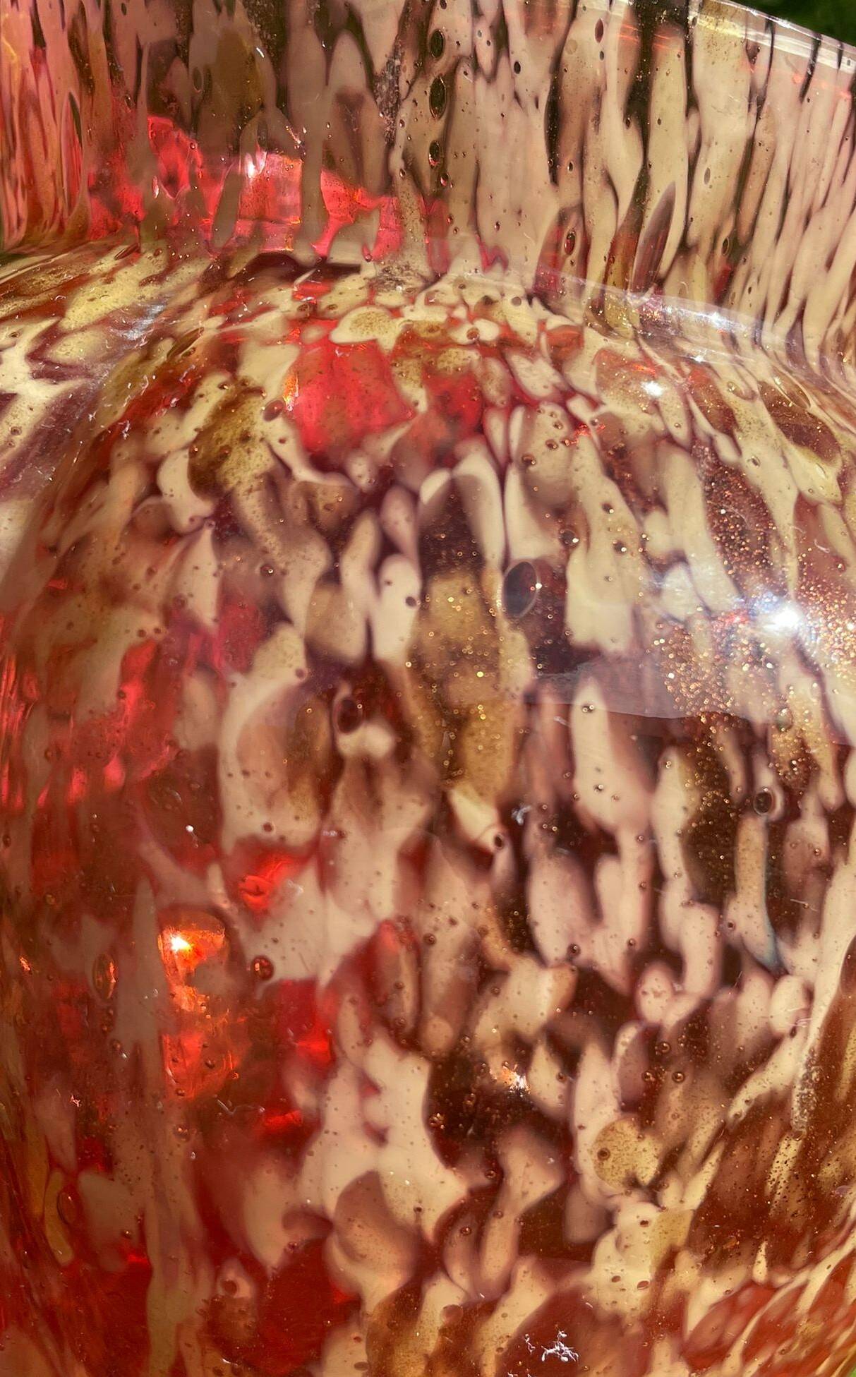 Large glass vase from Clichy