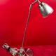 Articulated lamp design brushed steel Aluminor, office, loft, garage, workshop