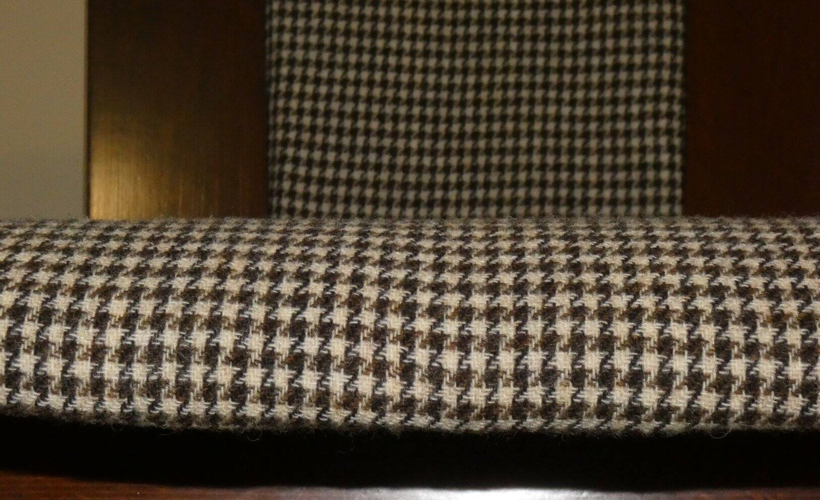 Wood and tweed chairs by Acerbis International, Italy, 1980s, set of 4.