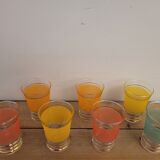 Colored granite glasses 60's
