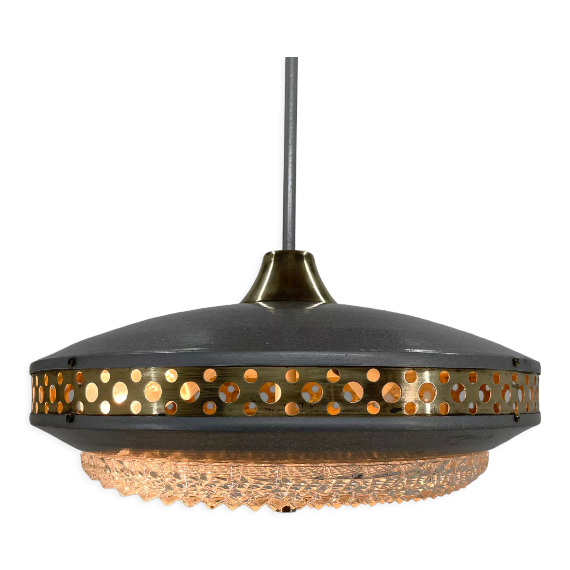 Space age metal pendant by Ludib Bratislava, Czechoslovakia, 1960's