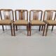 Vintage Brutalist Dining Room Chairs, 1970s, Set of 4
