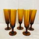 Flutes à champagne ambrées