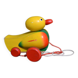 wooden pull-along duck