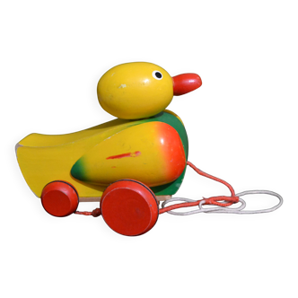 wooden pull-along duck