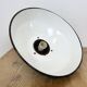 Industrial black enamel factory pendant lamp, 1950s