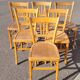 Series of 6 old vintage bistro chairs - 1950s