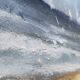 Vintage painting "Stormy Sky & Sailboats" – Signed canvas painting
