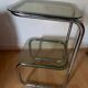 Vintage chrome and glass side table