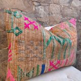 Handmade cushion cover in Berber wool: Moroccan Kilim cushion