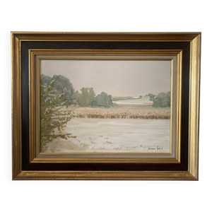 Paysage huile sur toile