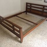 Oak bed by René Gabriel period Reconstruction