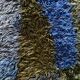 Mid-century Modern High Pile Blue Rya Rug, Sweden, 1960s
