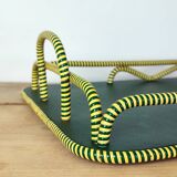 Scoubidou tray from the 60s