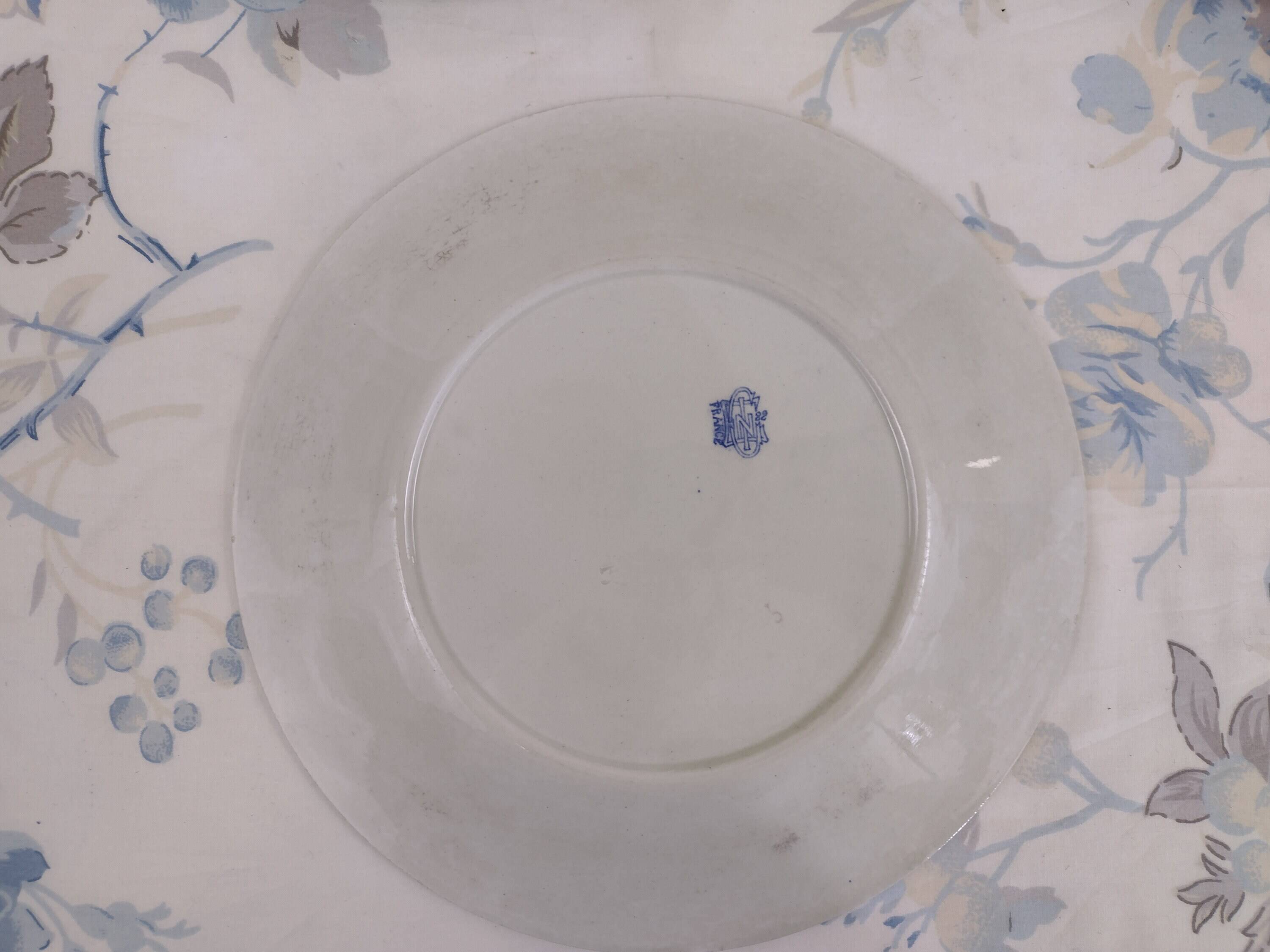 6 Gien Rouen dinner plates