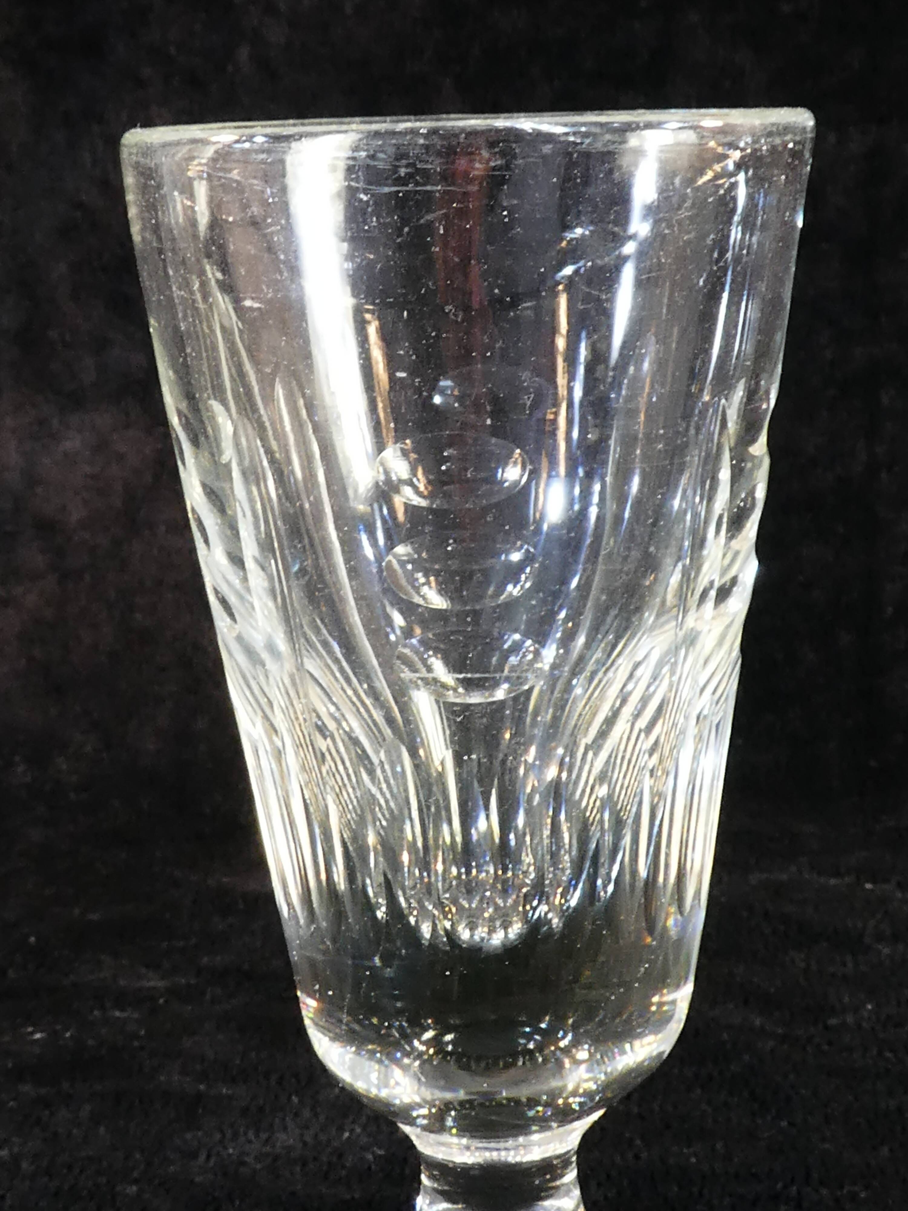 Old absinthe glass in blown and cut glass