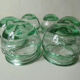 6 vintage glass jam jars