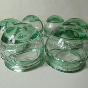 Set de 6 pots à confiture vintage en verre