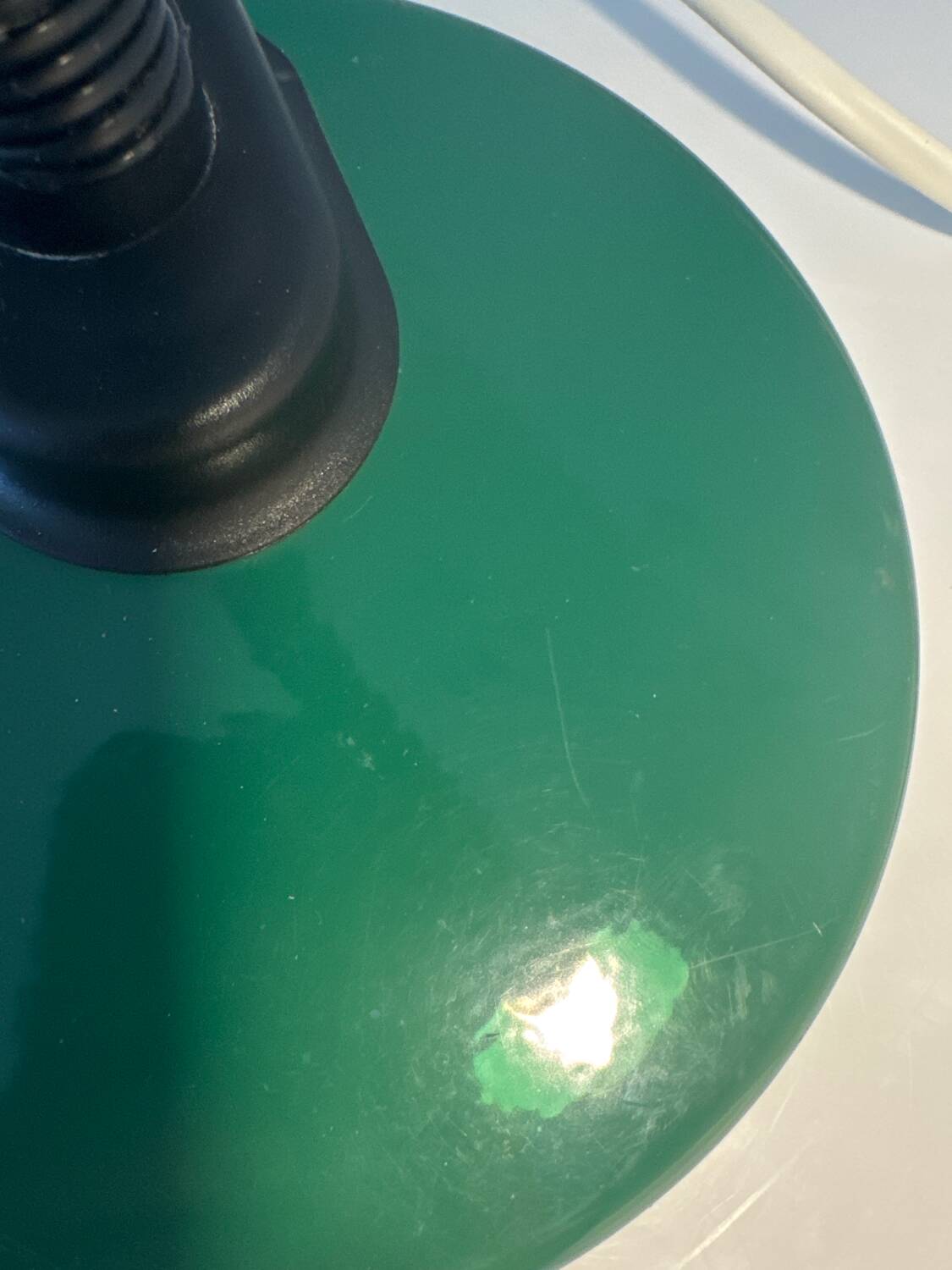 Lampe de bureau vintage verte – Design rétro orientable – Très bon éta