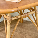 Rattan side table