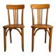 Pair of stella caned bistro chairs, 1930s