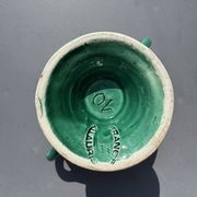 Ensemble verseuse et sucrier en céramique émaillée vert, Vallauris