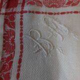 Set of five table napkins made of thick damask cotton with monogram BD 52 X 62.