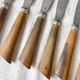6 Vintage Horn Knives Silver Steel Blade LEPINE A LYON France 19th Century