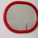 Red oval mirror, 1970-1980