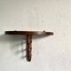 Wooden wall shelf, bamboo sculpture