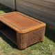 Woven rattan coffee table - 1970s