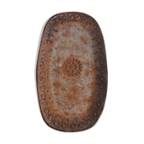 Brutalist ceramic dish by Pieter Oosterlinck - Belgium 1970s