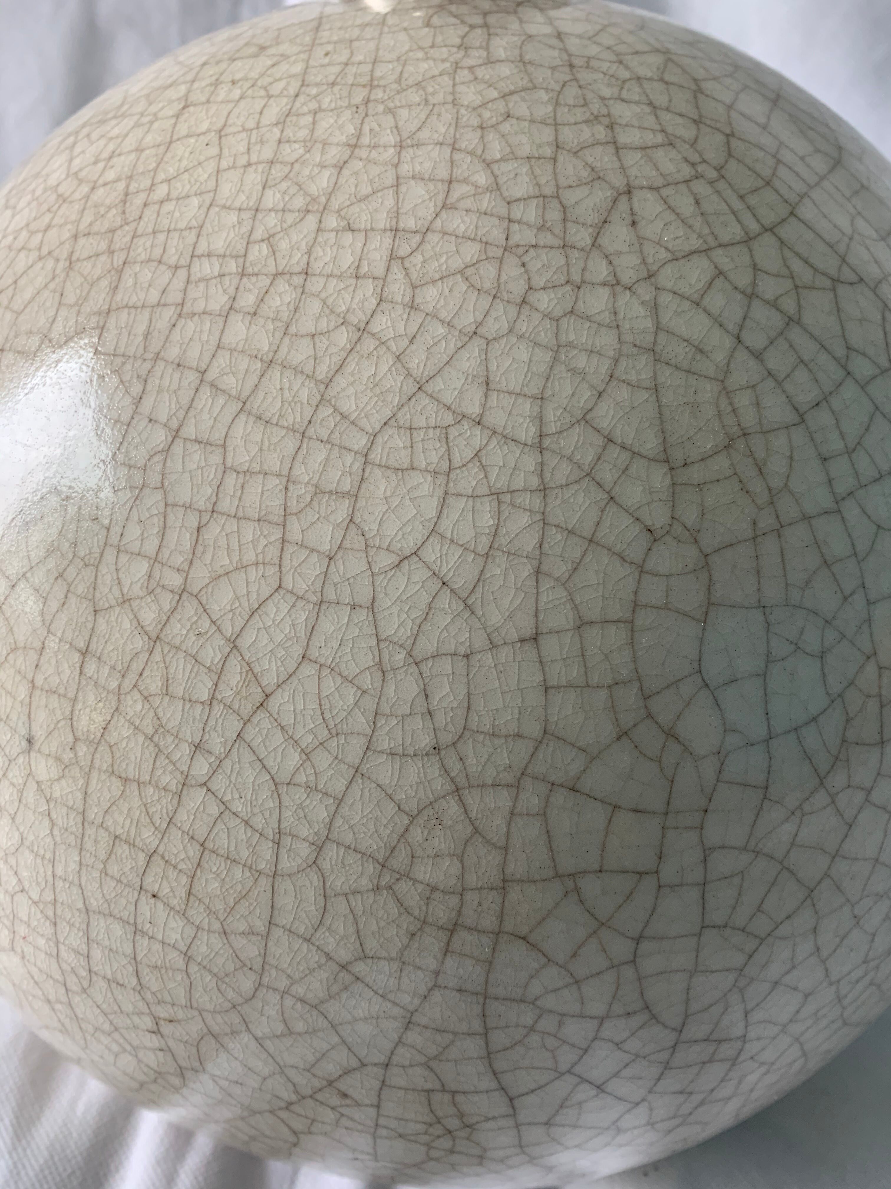 Crystal cracked ceramic ball lamp foot