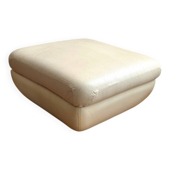 Pouf en cuir années 70/80