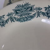 4 assiettes plates en terre de fer de Longchamp modèle Lutèce 220602