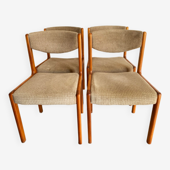 Set of 4 vintage baumann chairs from the 50s