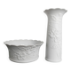 Set of 3 biscuit porcelain vases mid-century Manfred Frey Kaiser
