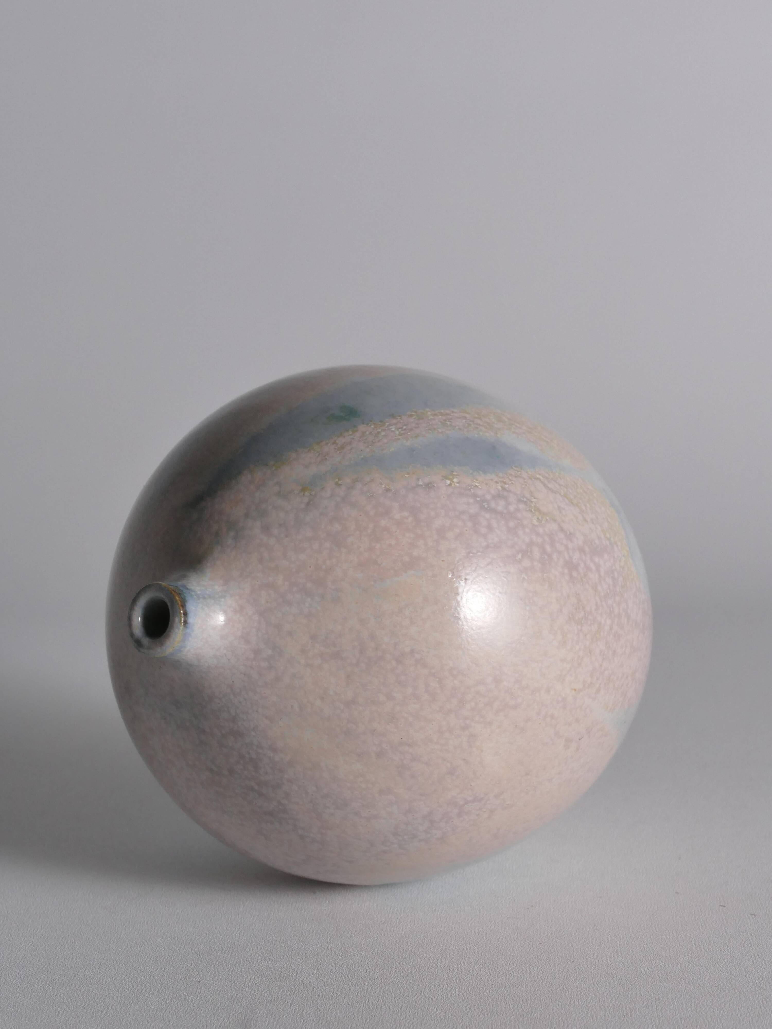 Vase en grès unique Bo Scullman, moderne scandinave, fin du 20e siècle