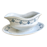 Iron clay sauceboat / U&C Sarreguemines / 19th century