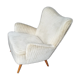 Armchair organic egg Wing chair Bergere years 50-60