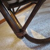 Rare-Vintage - Set of two rattan and bamboo armchairs - reclining armchairs - 80s