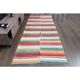 Vintage Turkish Oushak Handmade Wool Cotton Red Runner Rug 123x356