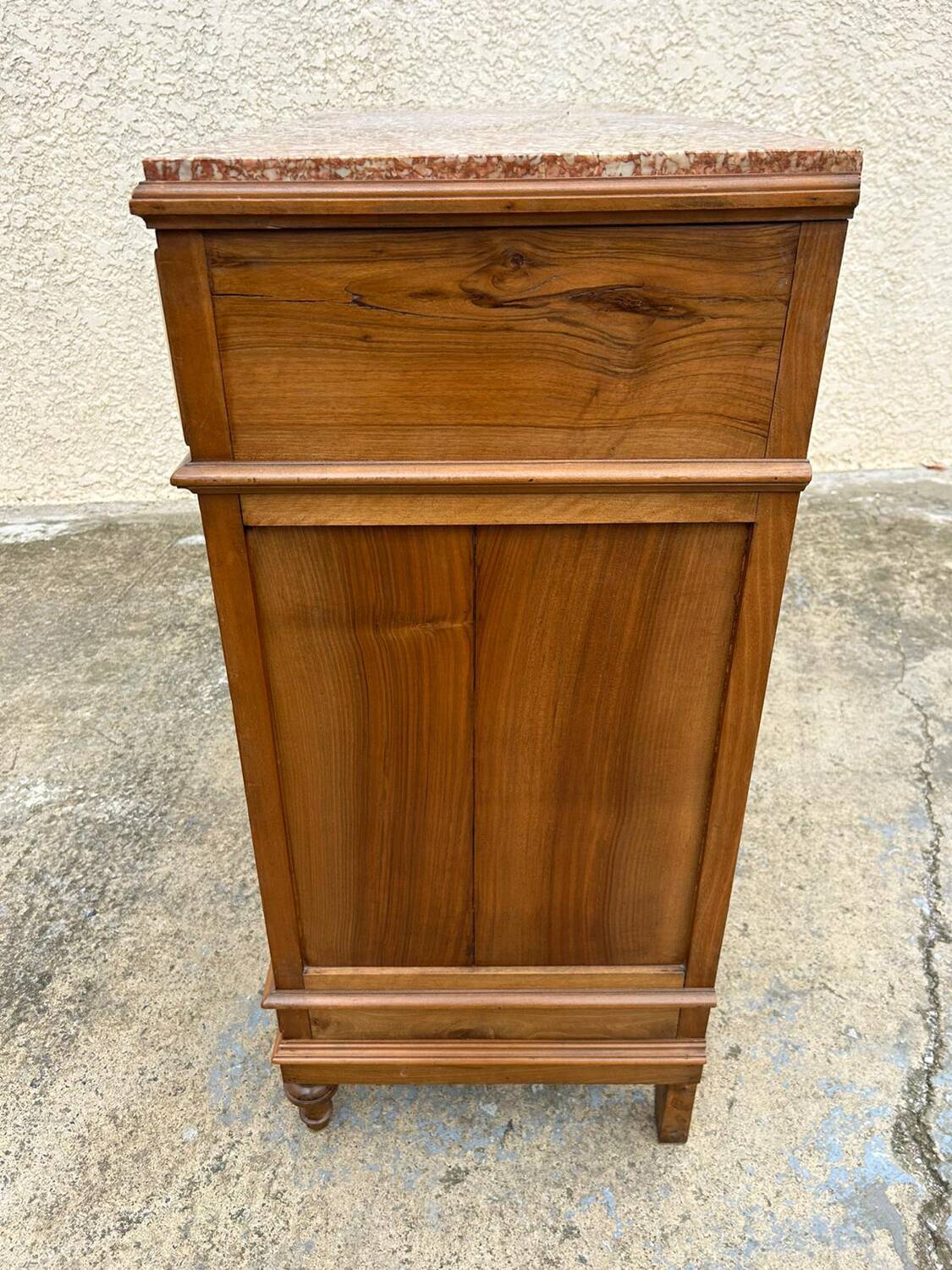 Louis XVI style chest of drawers with marble top