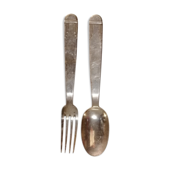 Pair of art deco period cutlery