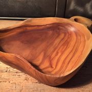 Empty wooden pocket signed Tony Bain Vallauris 50s