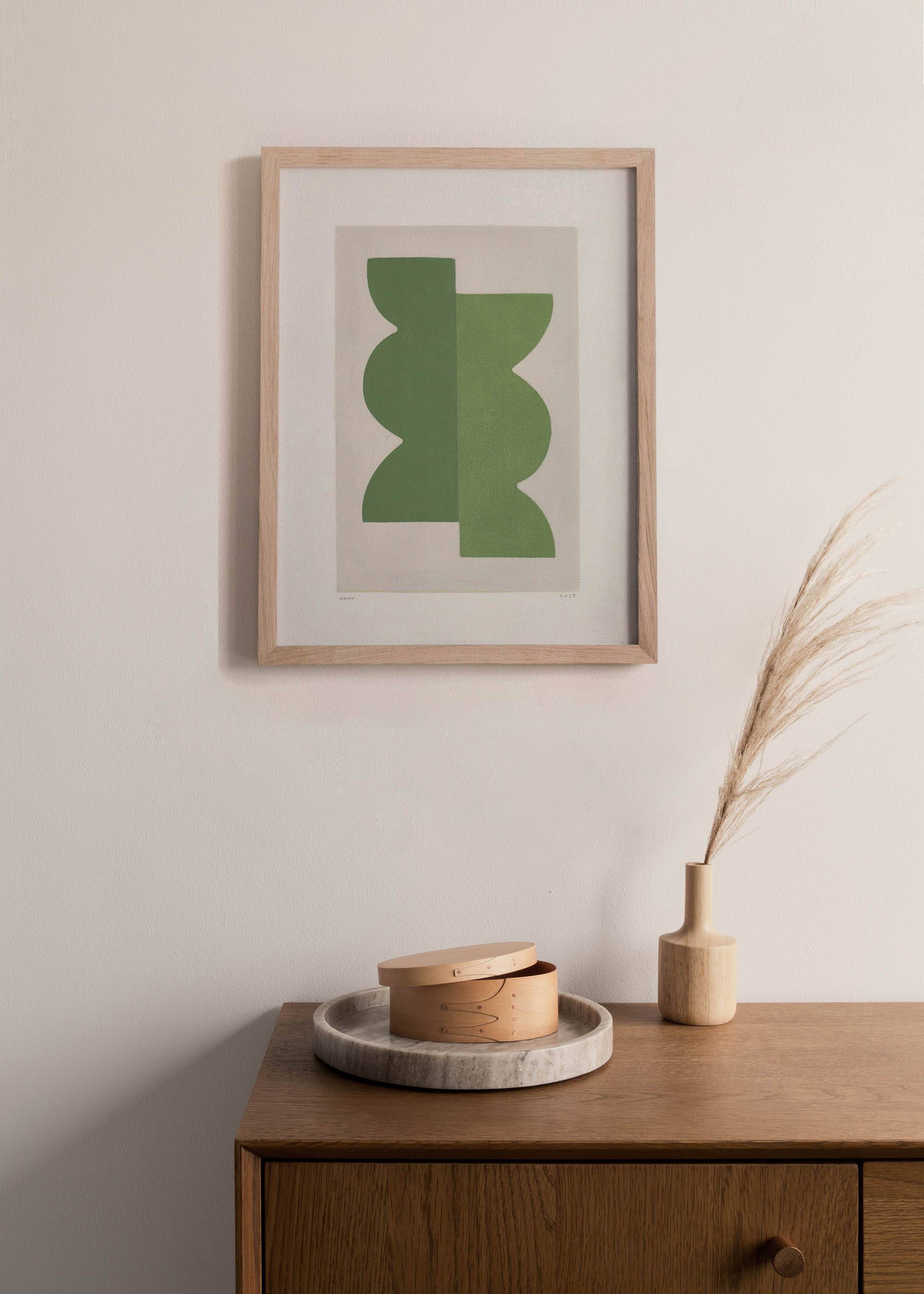 Painting on paper, abstract painting Wax b198 signed Eawy