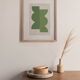 Painting on paper, abstract painting Wax b198 signed Eawy
