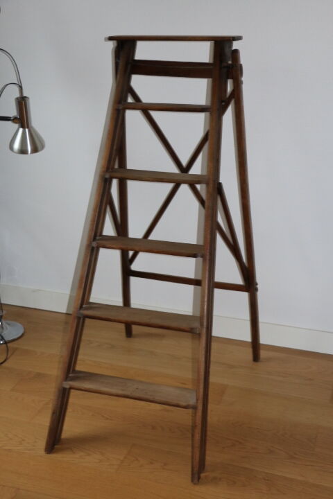 Davos solid oak library ladder