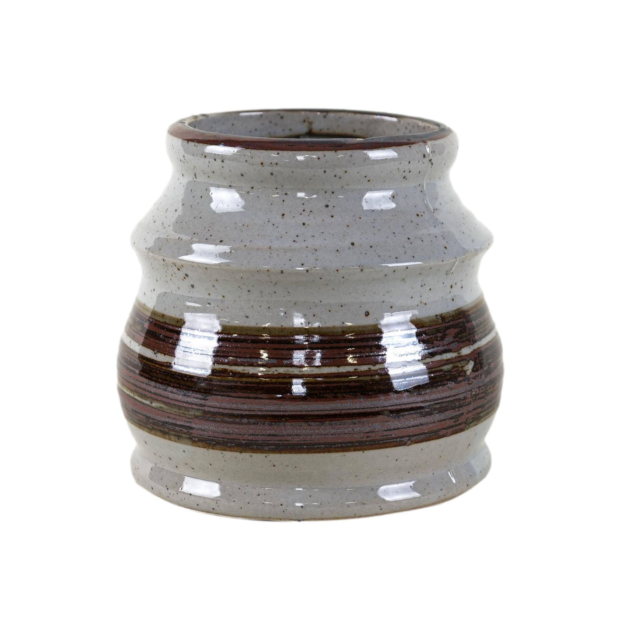Grey ceramic vase, Danish design, 1960s, made in Denmark