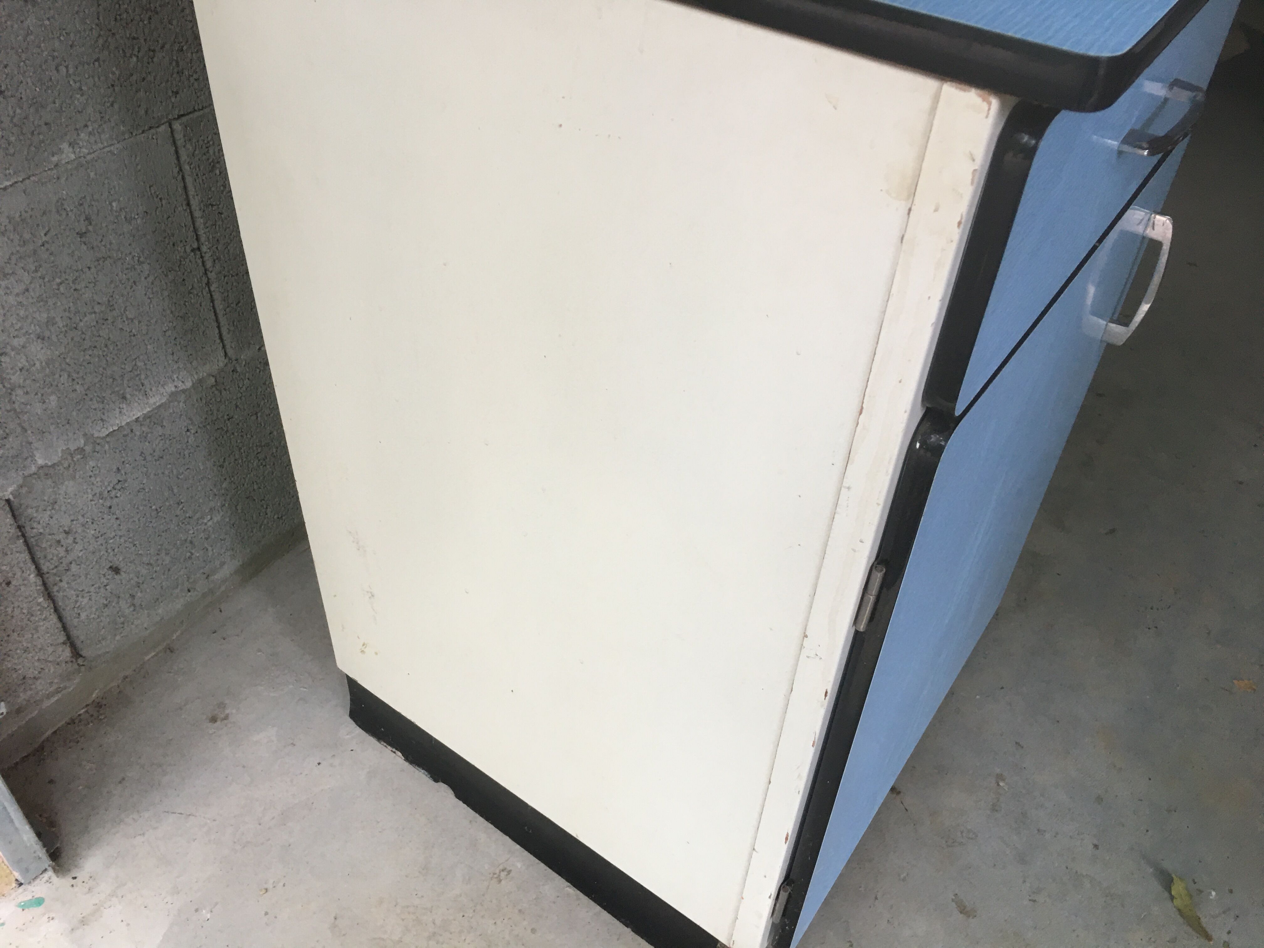 Blue formica kitchen furniture